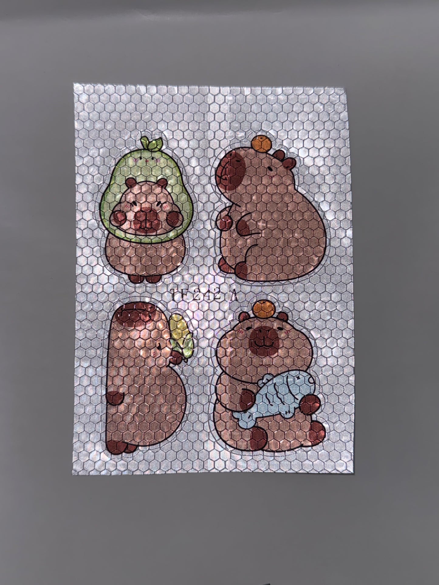 Capybara Reflektor-Sticker, ca. 6x 5cm im 4er Set