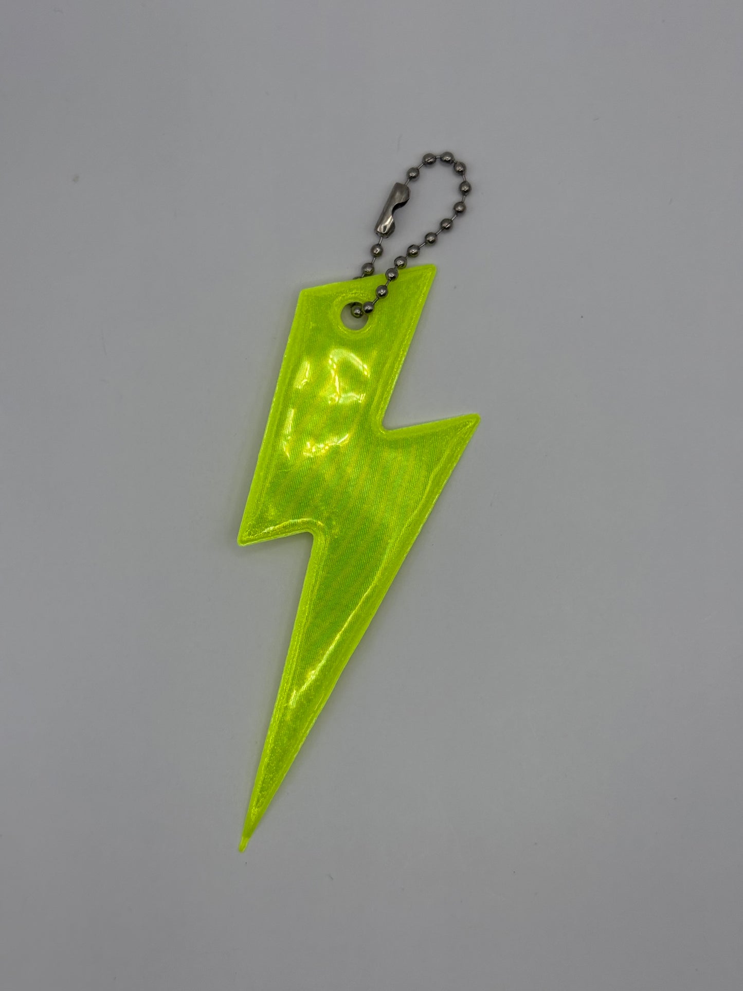 Reflektierender Blitz Anhänger, leuchtgelb, 11.7 x 3.4cm (1stk)