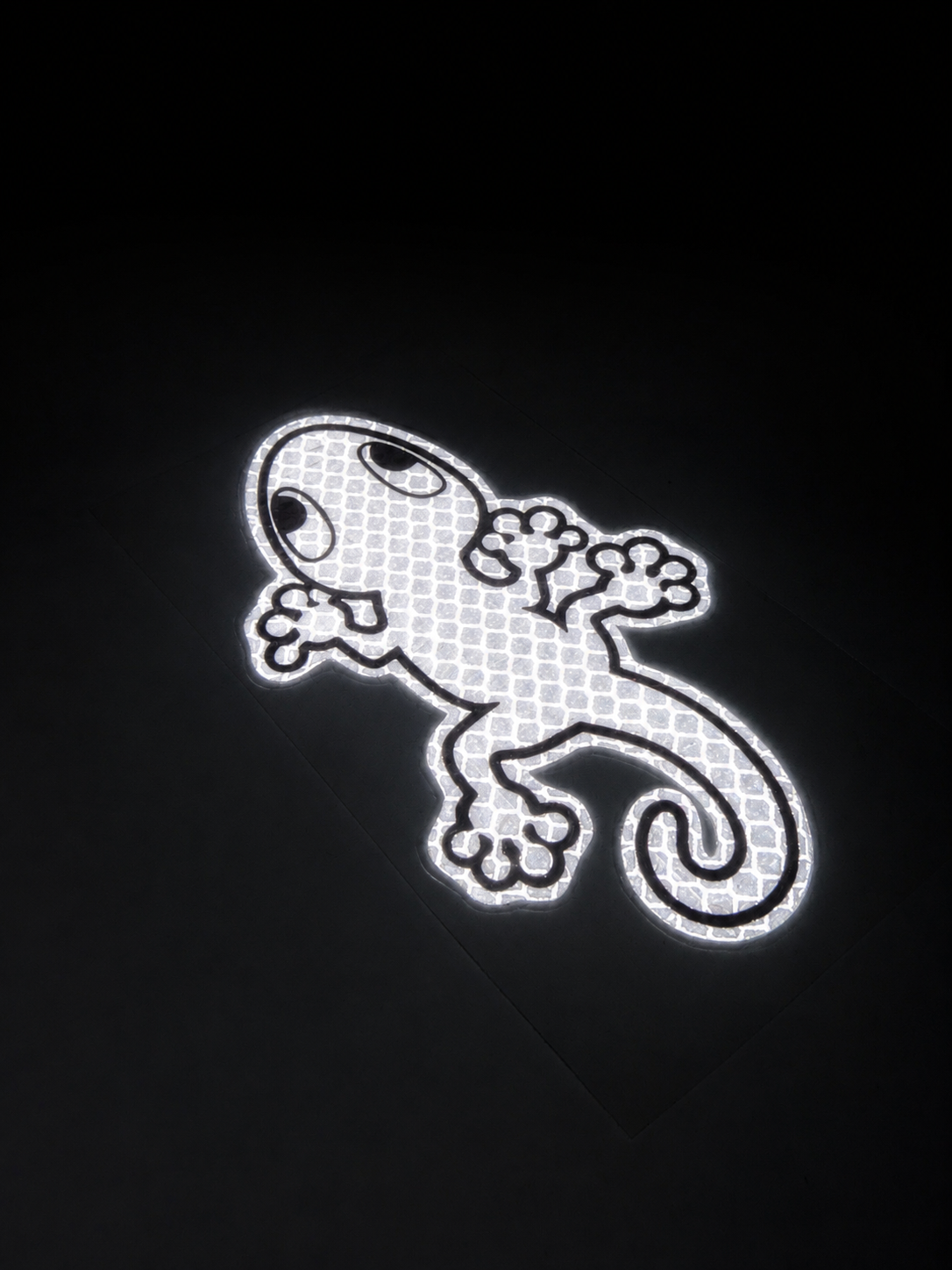 Reflektierender Gecko-Sticker in Silber, 6.8 x 12 cm (1 Stk.)