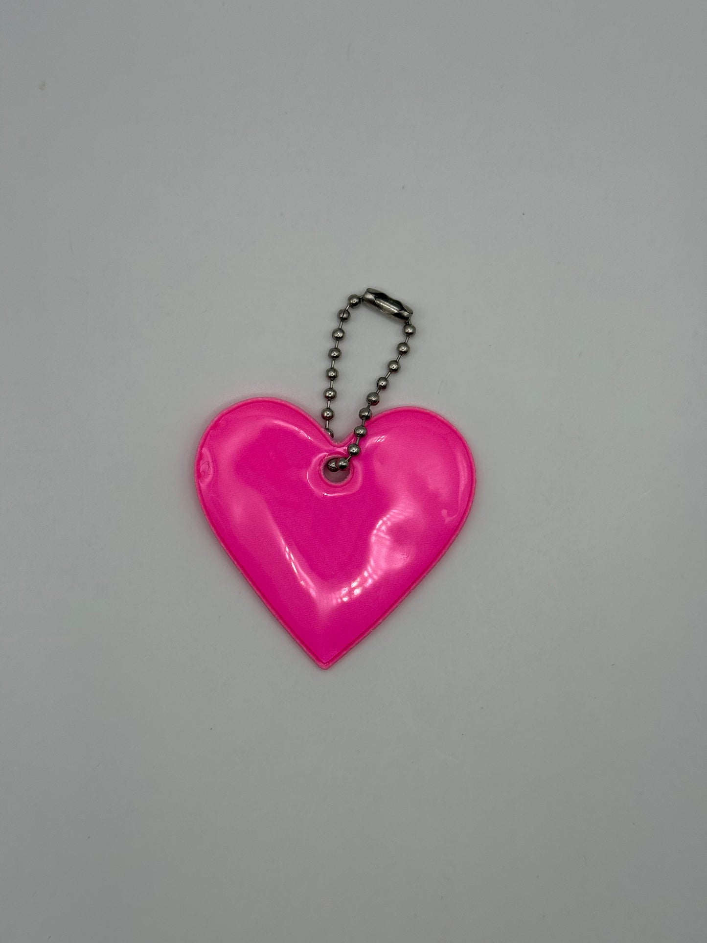 Reflektierender Herz-Anhänger, pink, 6.5x5.5cm (1stk)