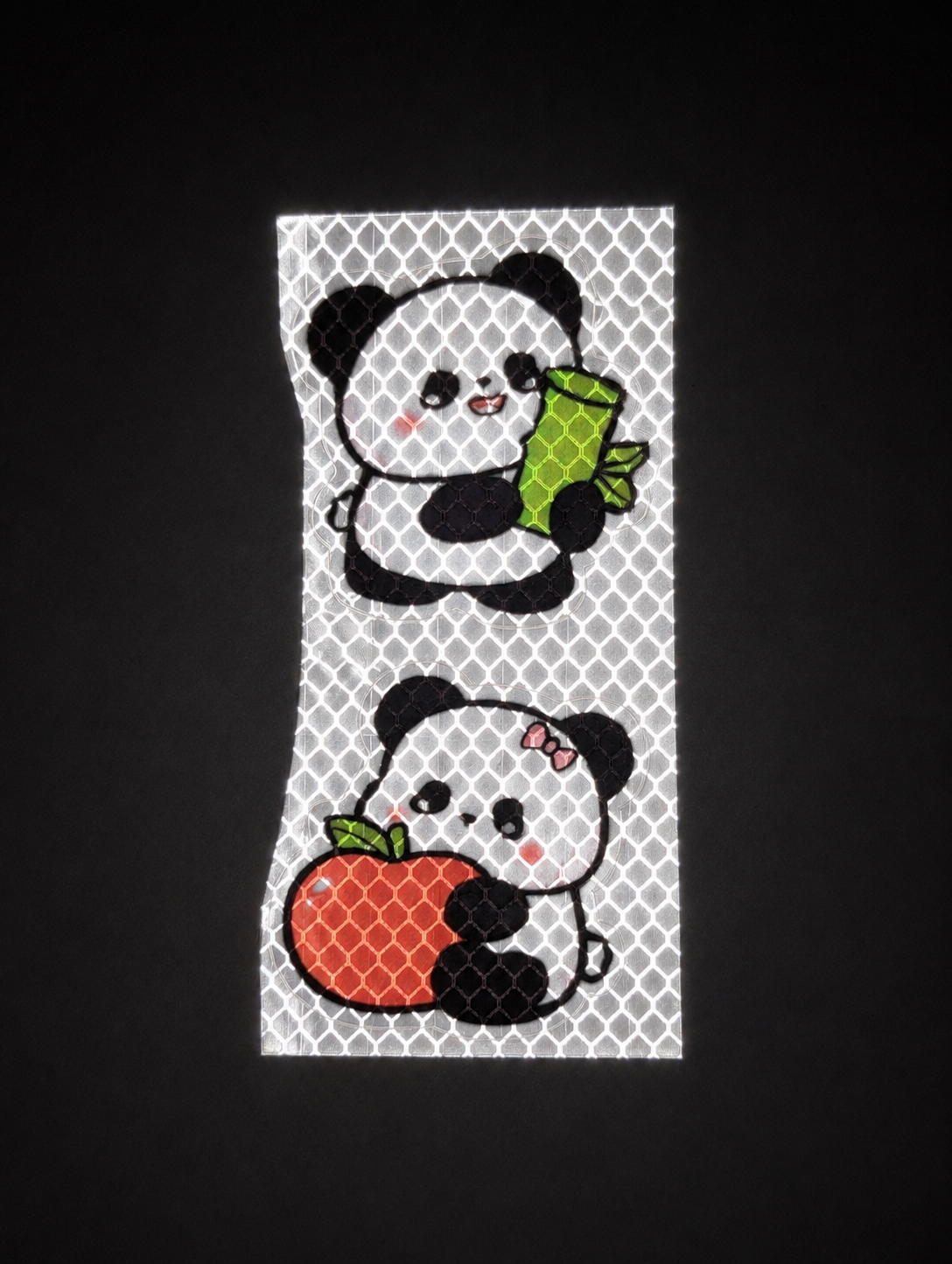 Panda Reflektor-Sticker, 4.5 x 5cm (2stk)