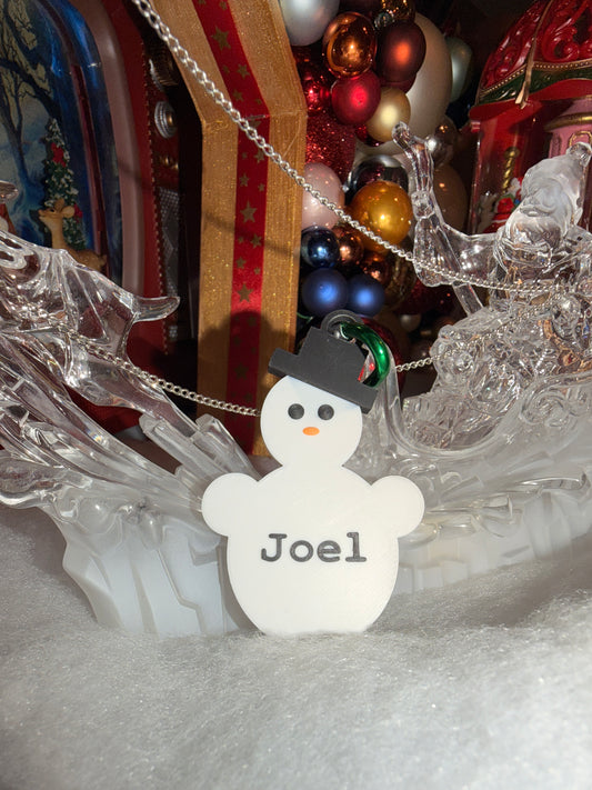 Nevi der Schneemann (3D-Anhänger) - personalisierbar