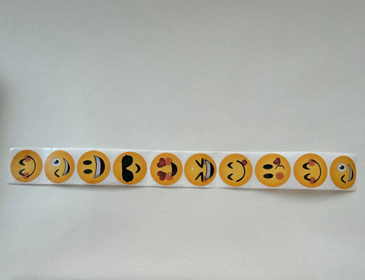 Smiley Sticker, 2.5cm gelb (10stk)