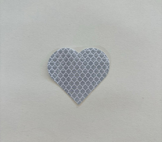 Reflektierende Herz-Aufkleber in silber, 4.7 x 4.3cm (2stk)