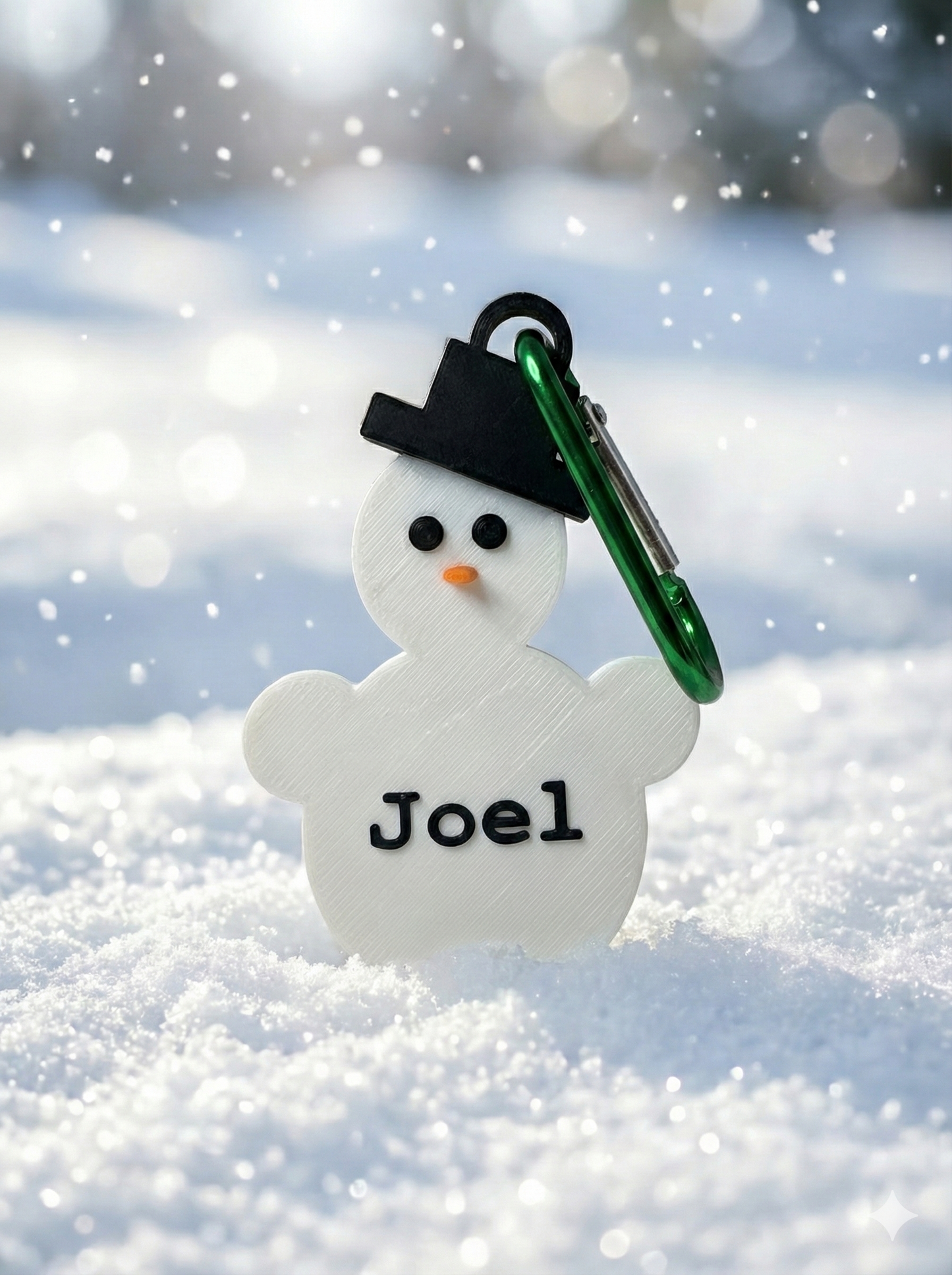 Nevi der Schneemann (3D-Anhänger) - personalisierbar
