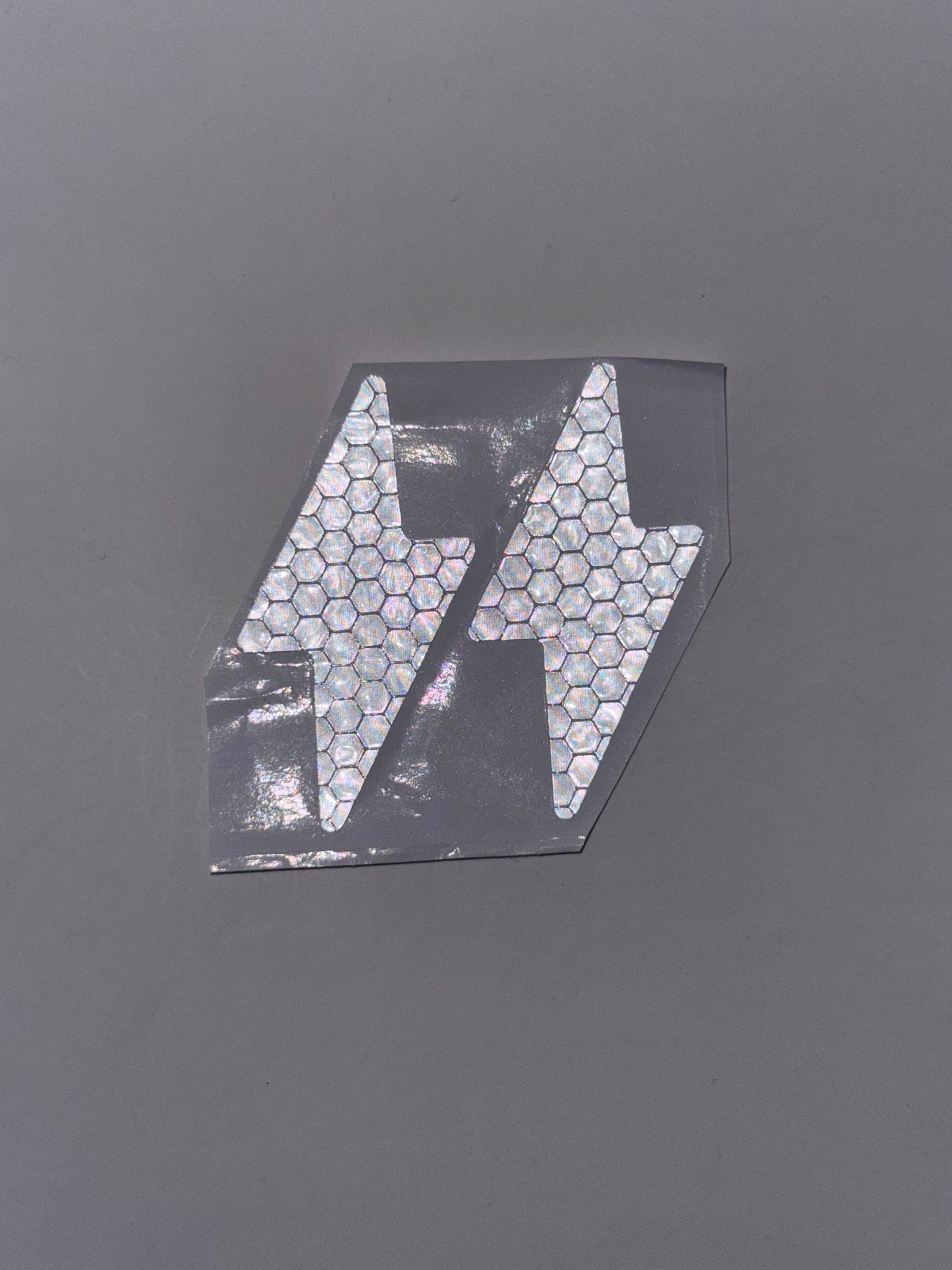 Reflektierende Blitz-Aufkleber in silber, 3.2cm x 6cm (2stk)