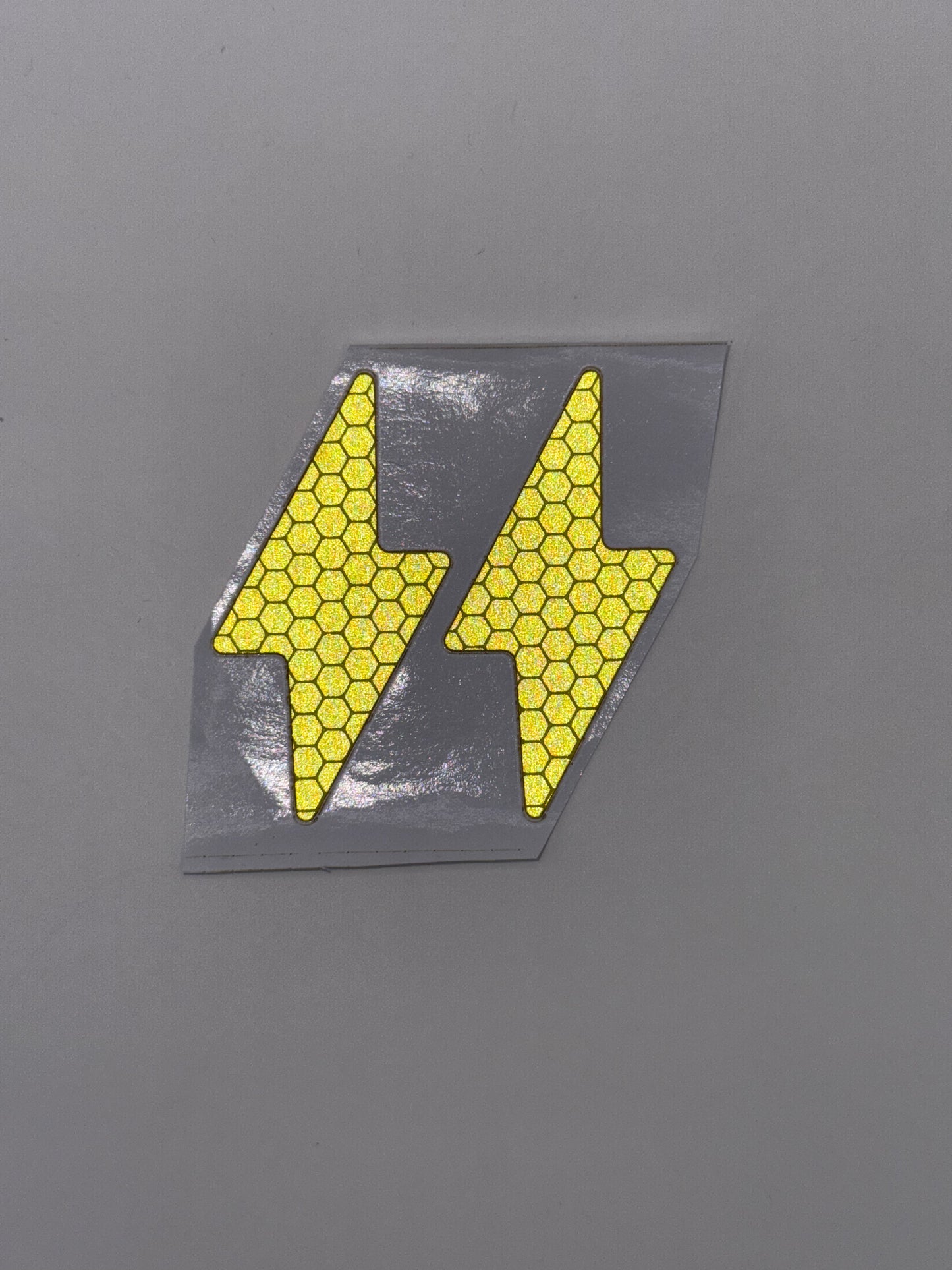 Reflektierende Blitz-Aufkleber in gelb, 3.2cm x 6cm (2stk)