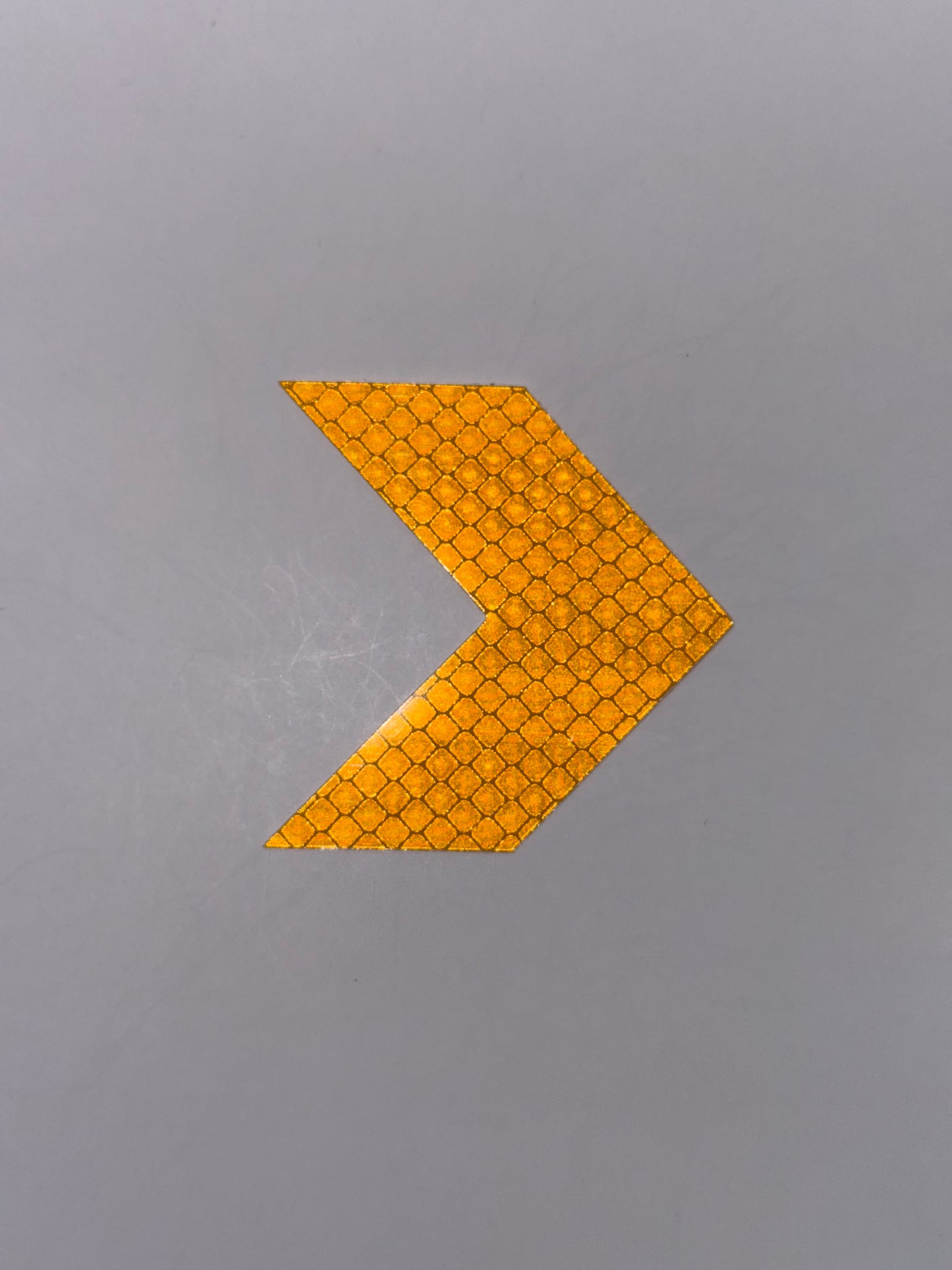 Reflektierender Pfeil-Aufkleber in orange, 6cm x 6cm (1stk)