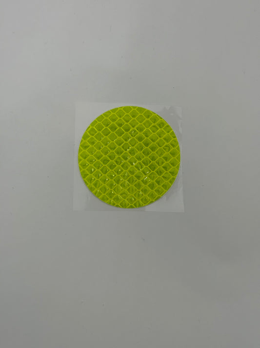 Runder Reflektor-Aufkleber, leuchtgrün, 5x5cm (1stk)