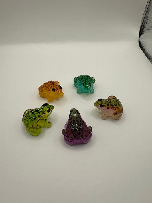 Leuchtende Mini-Frösche-Figuren, 1stk, Farbe zufällig (glow-in-the-dark), 1.7cm x 2.7cm
