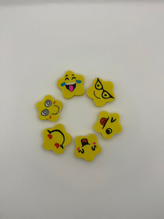 Smiley-Radiergummi, 3x3cm (6stk)