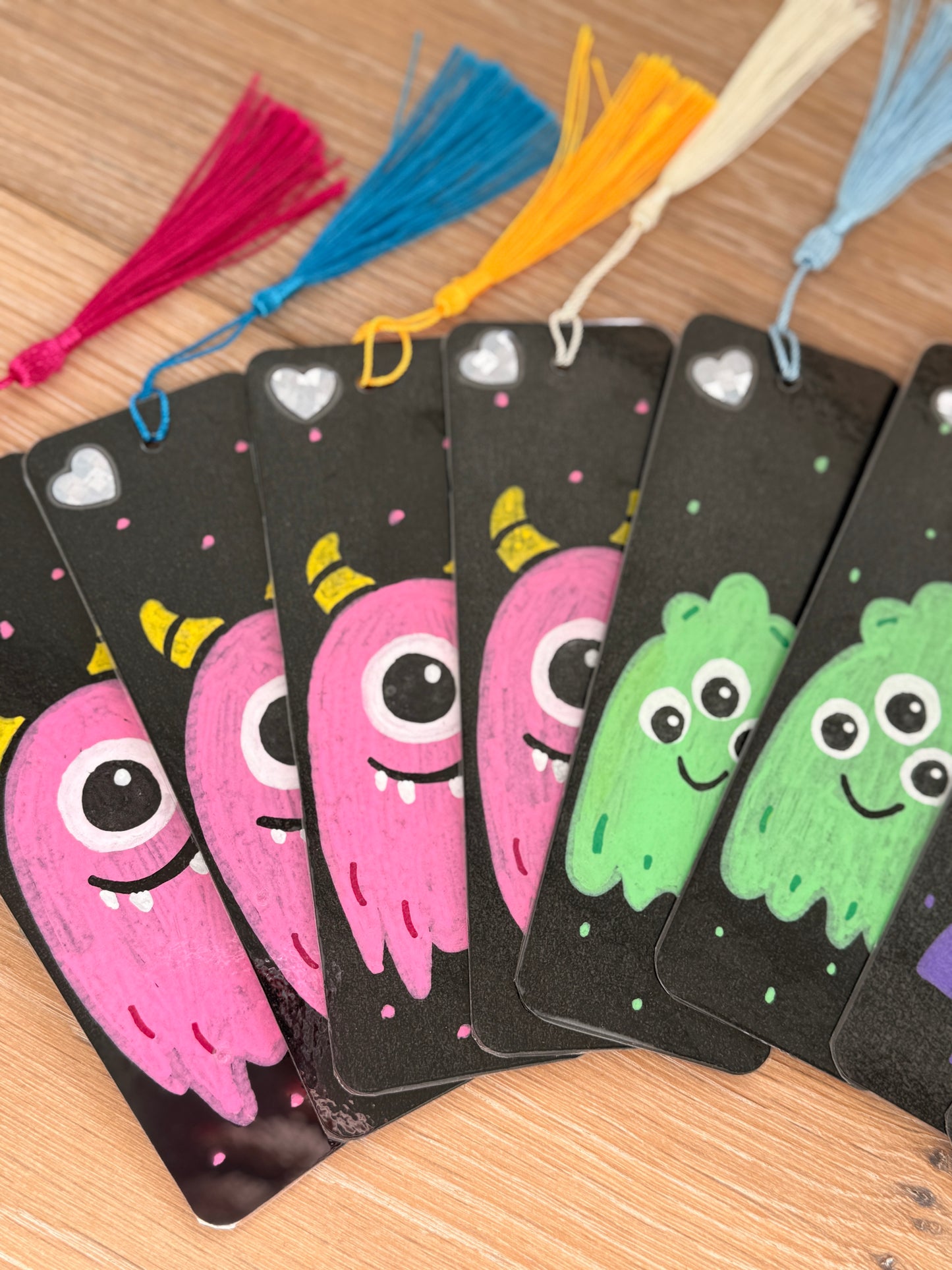 Reflektor-Lese-Monster (Lesezeichen), rosa (Nr. 014)