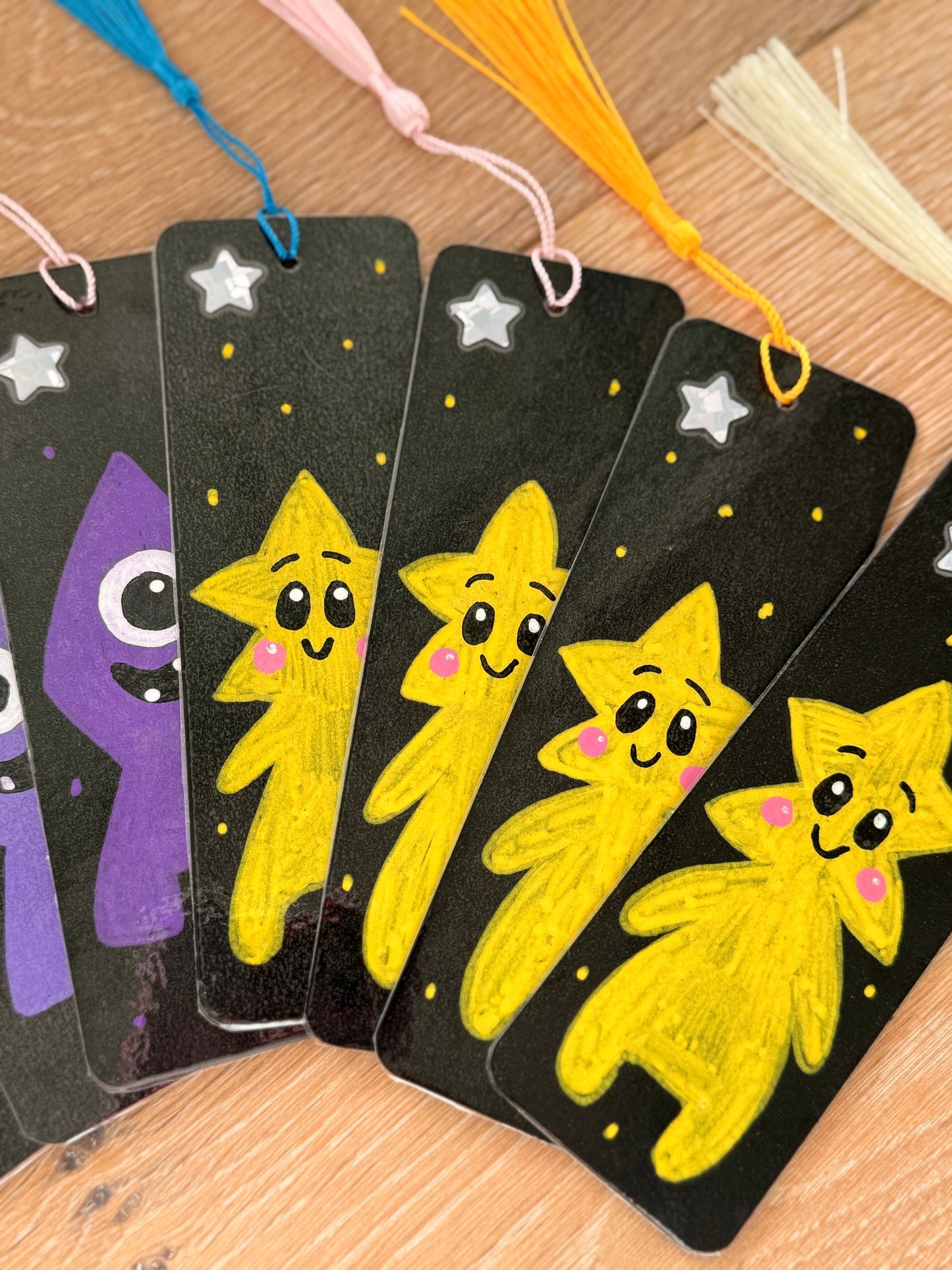 Reflektor-Lese-Monster (Lesezeichen), violette Rakete (Nr. 005)