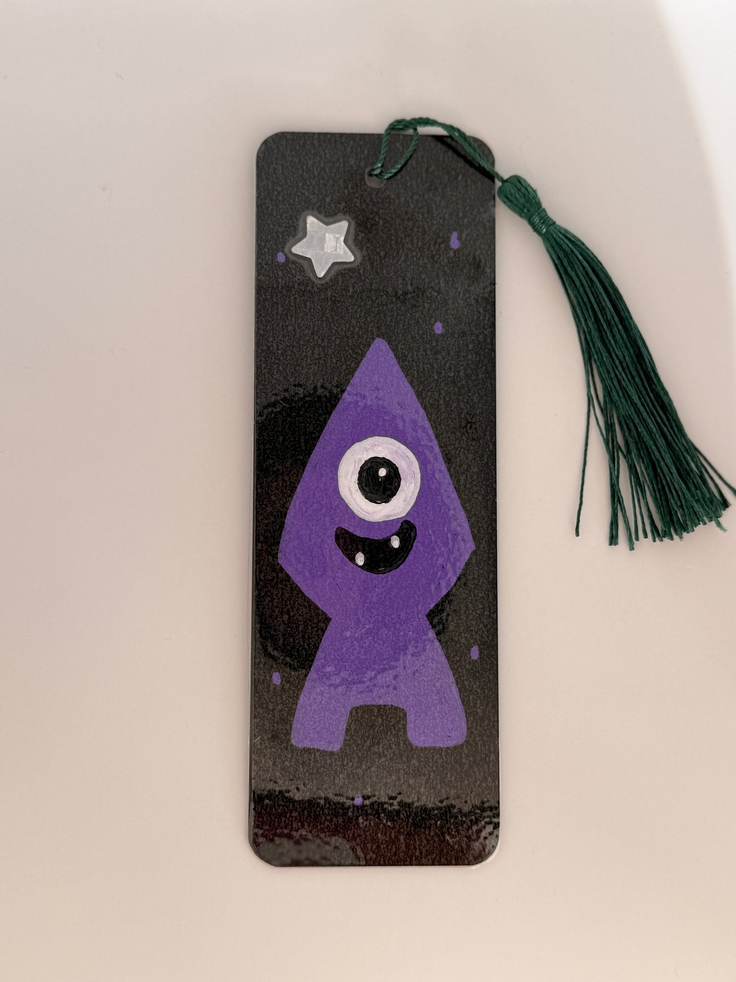 Reflektor-Lese-Monster (Lesezeichen), violette Rakete (Nr. 005)