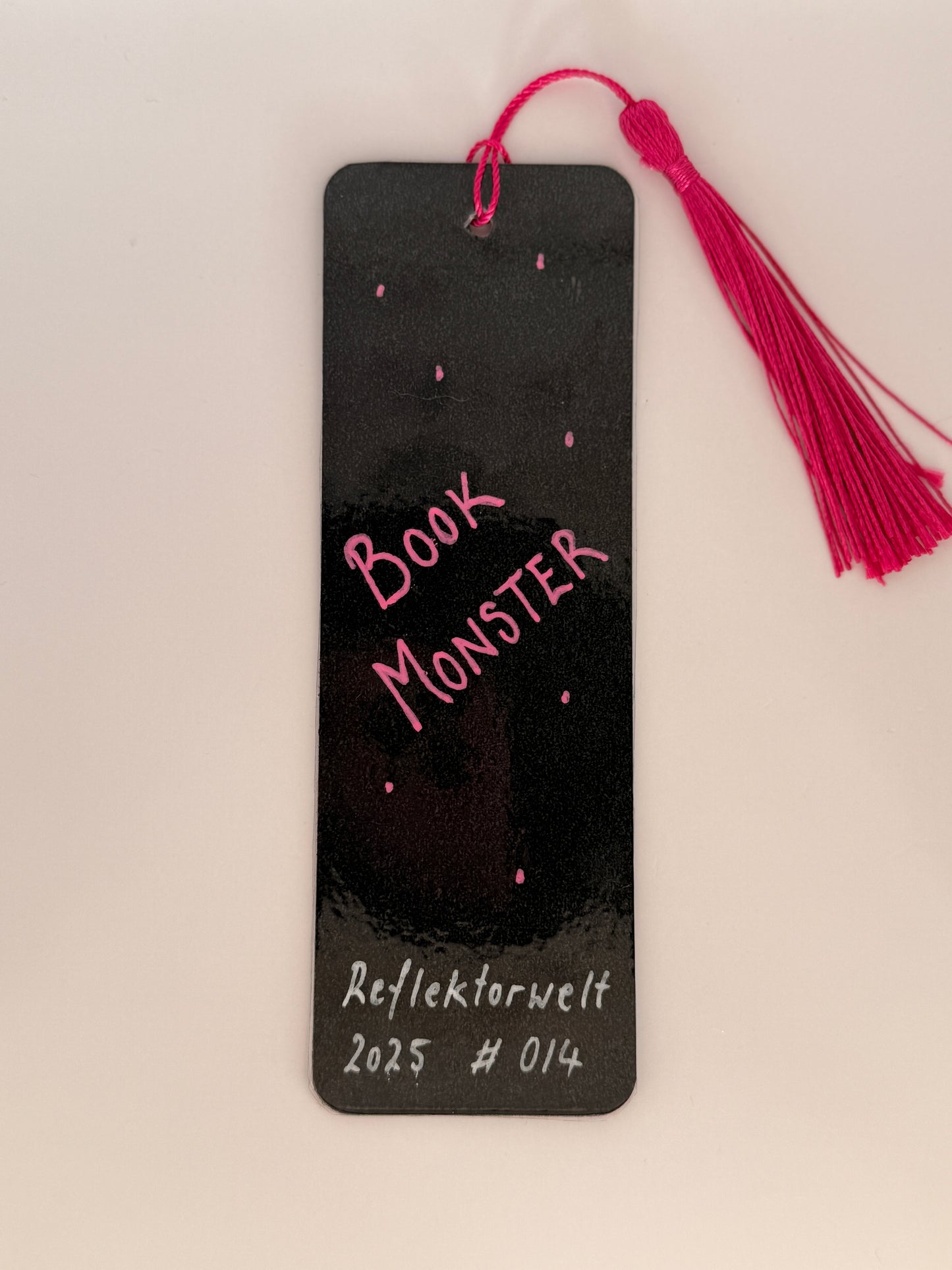 Reflektor-Lese-Monster (Lesezeichen), rosa (Nr. 014)