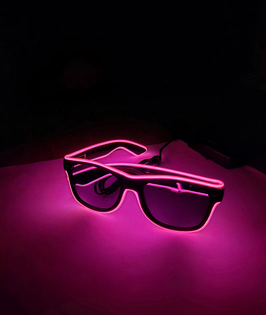 LED Party-Brille, pink (1stk ohne Batterien)