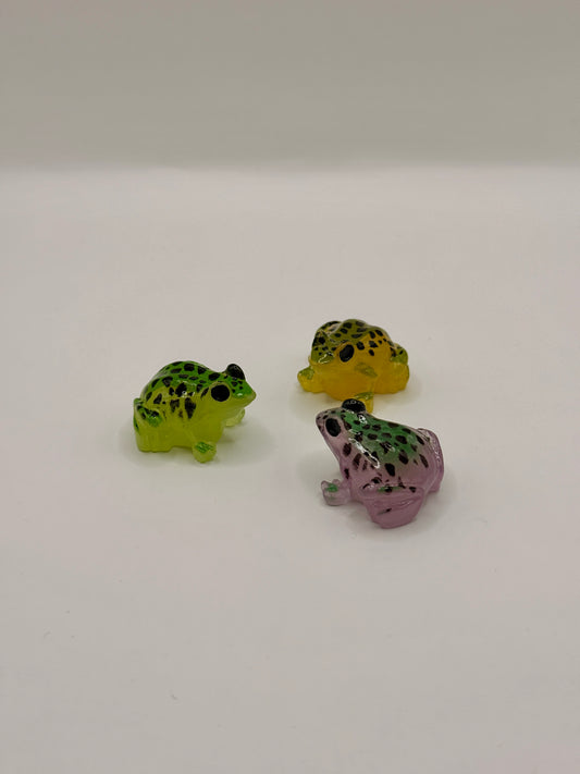 Mini-Frosch-Figuren (3 Stk, glow-in-the-dark), 1.7cm x 2.7cm