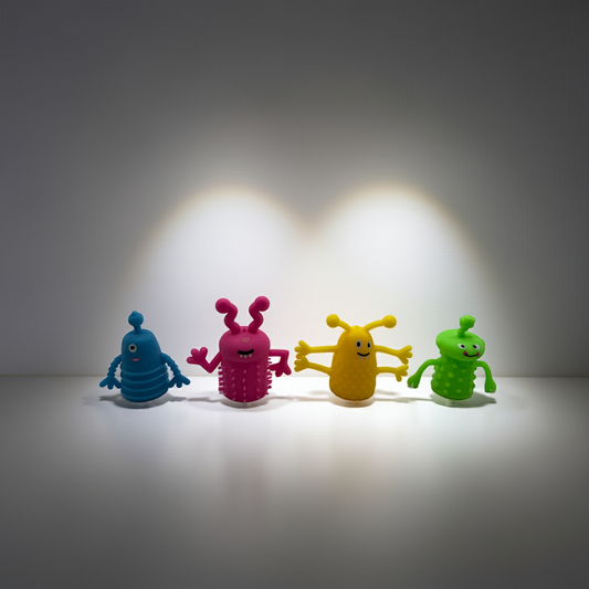 Gummi Fingerpuppen, ca 5x5cm (4stk)